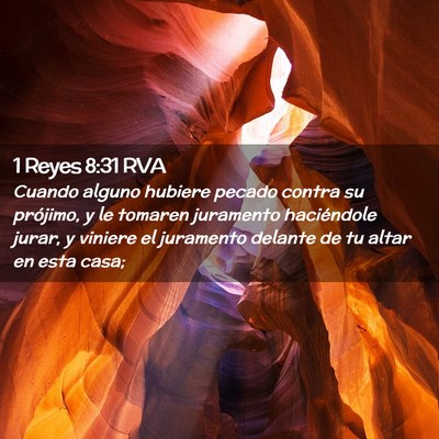 Picture 02 - 1 Reyes 8:31 RVA - Cuando alguno hubiere pecado contra su prójimo, - Bible Verse Picture
