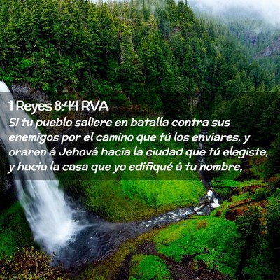 Picture 02 - 1 Reyes 8:44 RVA - Si tu pueblo saliere en batalla contra sus - Bible Verse Picture
