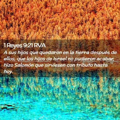 Picture 02 - 1 Reyes 9:21 RVA - A sus hijos que quedaron en la tierra después de - Bible Verse Picture