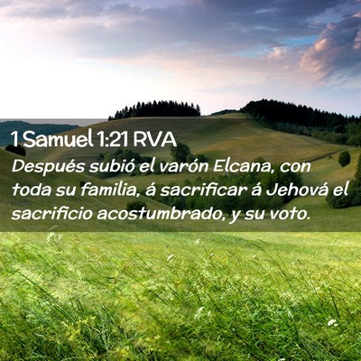 Picture 02 - 1 Samuel 1:21 RVA - Después subió el varón Elcana, con toda su - Bible Verse Picture