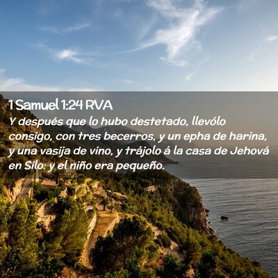 Picture 02 - 1 Samuel 1:24 RVA - Y después que lo hubo destetado, llevólo - Bible Verse Picture