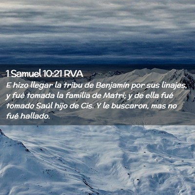 Picture 02 - 1 Samuel 10:21 RVA - E hizo llegar la tribu de Benjamín por sus - Bible Verse Picture