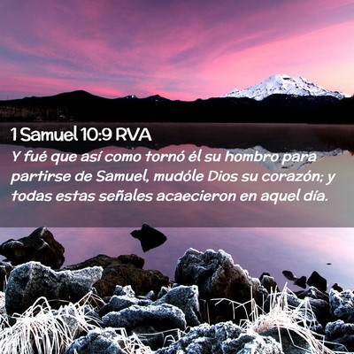 Picture 02 - 1 Samuel 10:9 RVA - Y fué que así como tornó él su hombro para - Bible Verse Picture