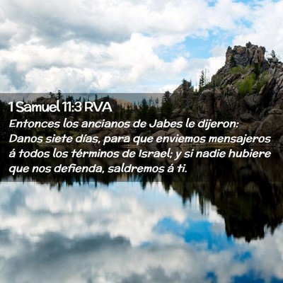 Picture 02 - 1 Samuel 11:3 RVA - Entonces los ancianos de Jabes le dijeron: Danos - Bible Verse Picture