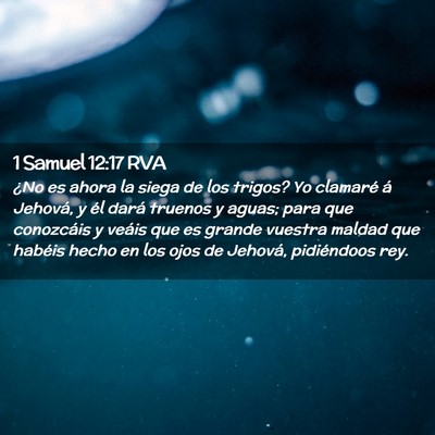 Picture 02 - 1 Samuel 12:17 RVA - ¿No es ahora la siega de los trigos? Yo clamaré - Bible Verse Picture