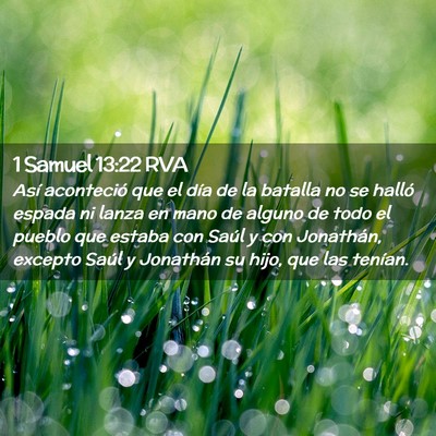 Picture 02 - 1 Samuel 13:22 RVA - Así aconteció que el día de la batalla no se - Bible Verse Picture
