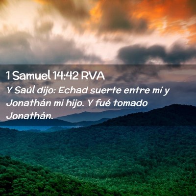 Picture 02 - 1 Samuel 14:42 RVA - Y Saúl dijo: Echad suerte entre mí y Jonathán - Bible Verse Picture