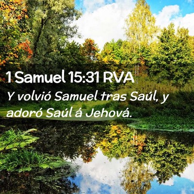 Picture 02 - 1 Samuel 15:31 RVA - Y volvió Samuel tras Saúl, y adoró Saúl á - Bible Verse Picture