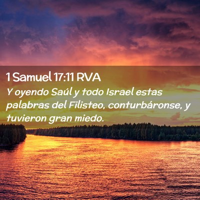 Picture 02 - 1 Samuel 17:11 RVA - Y oyendo Saúl y todo Israel estas palabras del - Bible Verse Picture