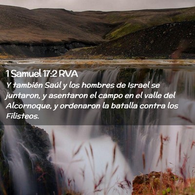 Picture 02 - 1 Samuel 17:2 RVA - Y también Saúl y los hombres de Israel se - Bible Verse Picture