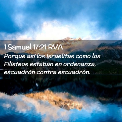 Picture 02 - 1 Samuel 17:21 RVA - Porque así los Israelitas como los Filisteos - Bible Verse Picture