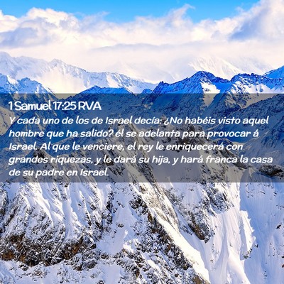 Picture 02 - 1 Samuel 17:25 RVA - Y cada uno de los de Israel decía: ¿No habéis - Bible Verse Picture