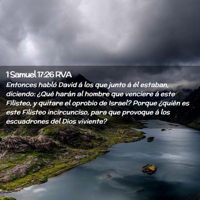 Picture 02 - 1 Samuel 17:26 RVA - Entonces habló David á los que junto á él - Bible Verse Picture