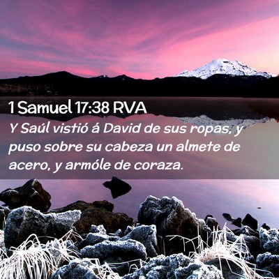 Picture 02 - 1 Samuel 17:38 RVA - Y Saúl vistió á David de sus ropas, y puso - Bible Verse Picture