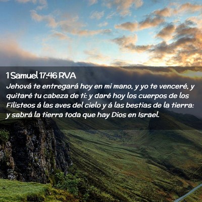 Picture 02 - 1 Samuel 17:46 RVA - Jehová te entregará hoy en mi mano, y yo te - Bible Verse Picture