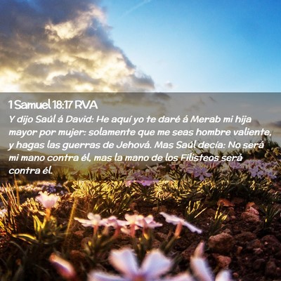 Picture 02 - 1 Samuel 18:17 RVA - Y dijo Saúl á David: He aquí yo te daré á - Bible Verse Picture