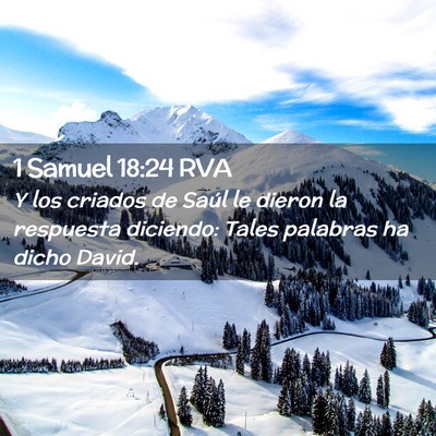 Picture 02 - 1 Samuel 18:24 RVA - Y los criados de Saúl le dieron la respuesta - Bible Verse Picture