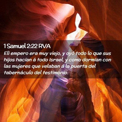 Picture 02 - 1 Samuel 2:22 RVA - Eli empero era muy viejo, y oyó todo lo que sus - Bible Verse Picture