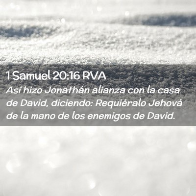 Picture 02 - 1 Samuel 20:16 RVA - Así hizo Jonathán alianza con la casa de David, - Bible Verse Picture
