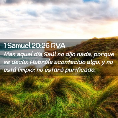 Picture 02 - 1 Samuel 20:26 RVA - Mas aquel día Saúl no dijo nada, porque se - Bible Verse Picture