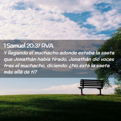 Picture 02 - 1 Samuel 20:37 RVA - Y llegando el muchacho adonde estaba la saeta que - Bible Verse Picture