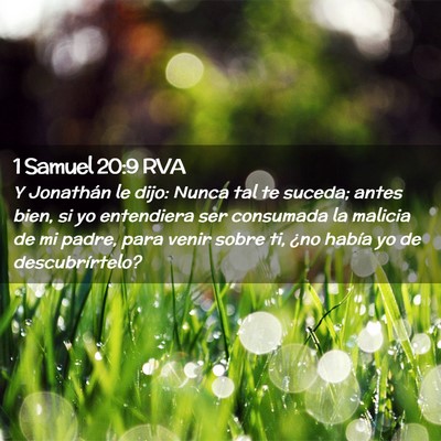 Picture 02 - 1 Samuel 20:9 RVA - Y Jonathán le dijo: Nunca tal te suceda; antes - Bible Verse Picture