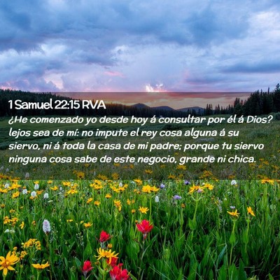 Picture 02 - 1 Samuel 22:15 RVA - ¿He comenzado yo desde hoy á consultar por él - Bible Verse Picture