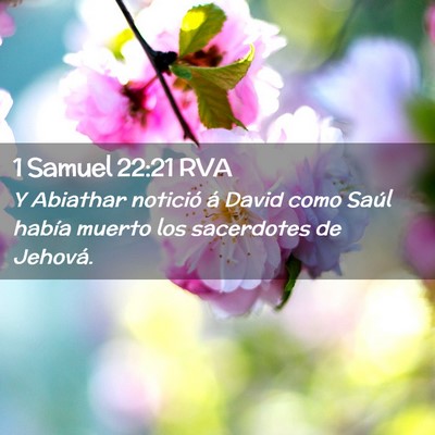 Picture 02 - 1 Samuel 22:21 RVA - Y Abiathar notició á David como Saúl había - Bible Verse Picture