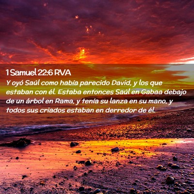 Picture 02 - 1 Samuel 22:6 RVA - Y oyó Saúl como había parecido David, y los - Bible Verse Picture