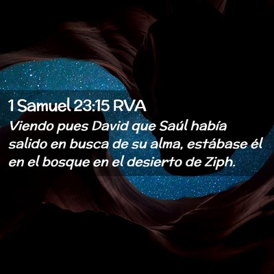 Picture 02 - 1 Samuel 23:15 RVA - Viendo pues David que Saúl había salido en - Bible Verse Picture