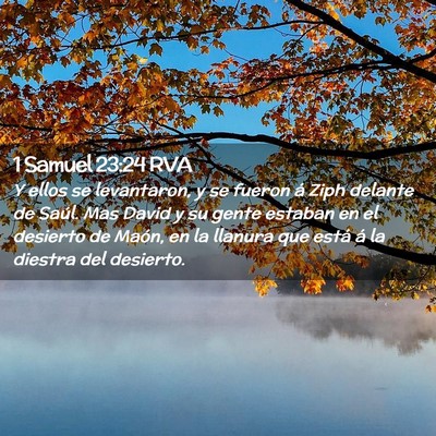 Picture 02 - 1 Samuel 23:24 RVA - Y ellos se levantaron, y se fueron á Ziph - Bible Verse Picture