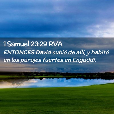 Picture 02 - 1 Samuel 23:29 RVA - ENTONCES David subió de allí, y habitó en los - Bible Verse Picture