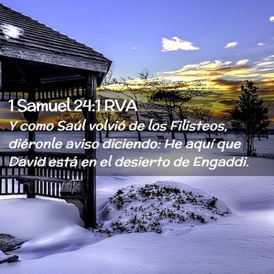 Picture 02 - 1 Samuel 24:1 RVA - Y como Saúl volvió de los Filisteos, diéronle - Bible Verse Picture