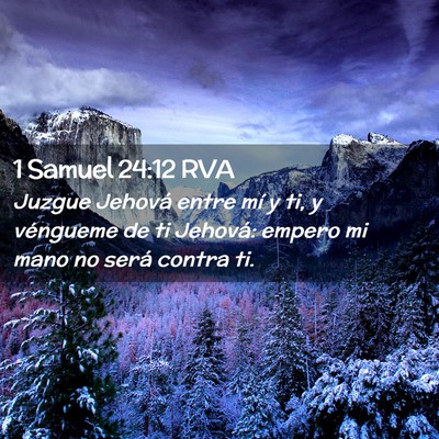 Picture 02 - 1 Samuel 24:12 RVA - Juzgue Jehová entre mí y ti, y véngueme de ti - Bible Verse Picture