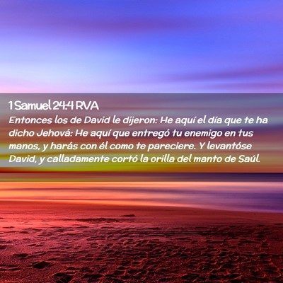 Picture 02 - 1 Samuel 24:4 RVA - Entonces los de David le dijeron: He aquí el - Bible Verse Picture