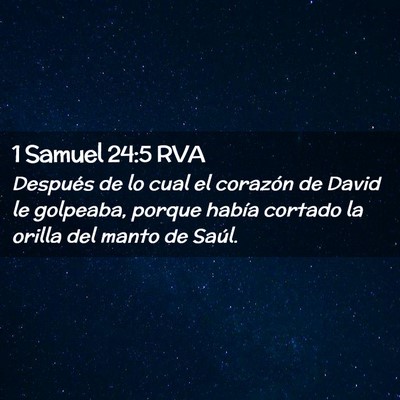 Picture 02 - 1 Samuel 24:5 RVA - Después de lo cual el corazón de David le - Bible Verse Picture