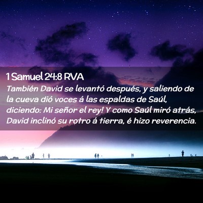 Picture 02 - 1 Samuel 24:8 RVA - También David se levantó después, y saliendo - Bible Verse Picture