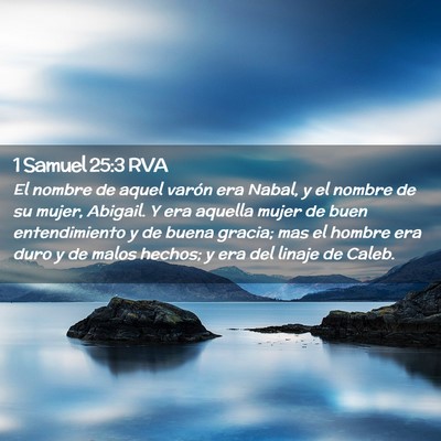 Picture 02 - 1 Samuel 25:3 RVA - El nombre de aquel varón era Nabal, y el nombre - Bible Verse Picture