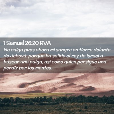 Picture 02 - 1 Samuel 26:20 RVA - No caiga pues ahora mi sangre en tierra delante - Bible Verse Picture