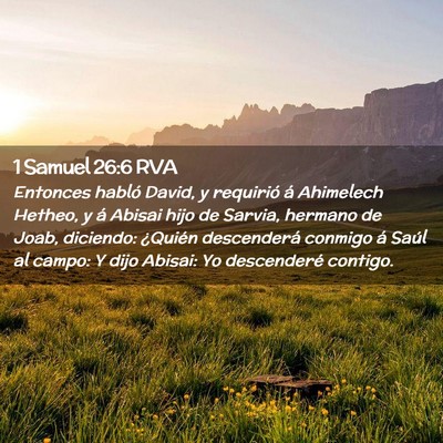Picture 02 - 1 Samuel 26:6 RVA - Entonces habló David, y requirió á Ahimelech - Bible Verse Picture