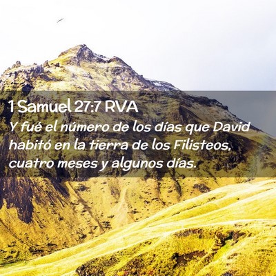 Picture 02 - 1 Samuel 27:7 RVA - Y fué el número de los días que David habitó - Bible Verse Picture