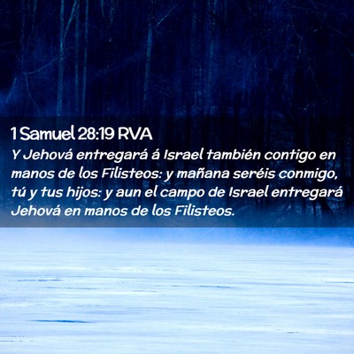 Picture 02 - 1 Samuel 28:19 RVA - Y Jehová entregará á Israel también contigo - Bible Verse Picture