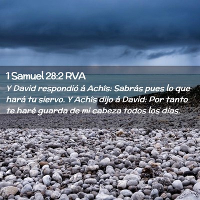 Picture 02 - 1 Samuel 28:2 RVA - Y David respondió á Achîs: Sabrás pues lo que - Bible Verse Picture