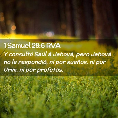 Picture 02 - 1 Samuel 28:6 RVA - Y consultó Saúl á Jehová; pero Jehová no le - Bible Verse Picture