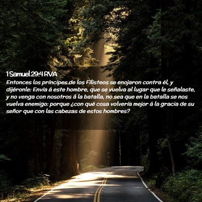 Picture 02 - 1 Samuel 29:4 RVA - Entonces los príncipes de los Filisteos se - Bible Verse Picture