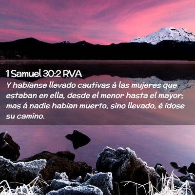 Picture 02 - 1 Samuel 30:2 RVA - Y habíanse llevado cautivas á las mujeres que - Bible Verse Picture