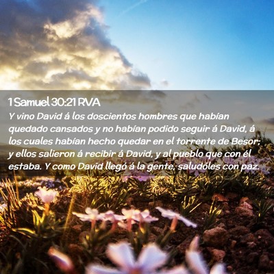 Picture 02 - 1 Samuel 30:21 RVA - Y vino David á los doscientos hombres que - Bible Verse Picture