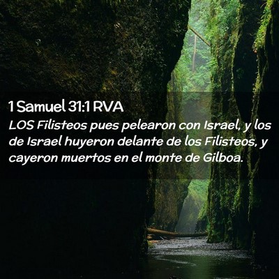 Picture 02 - 1 Samuel 31:1 RVA - LOS Filisteos pues pelearon con Israel, y los de - Bible Verse Picture