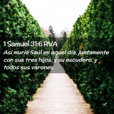 Picture 02 - 1 Samuel 31:6 RVA - Así murió Saúl en aquel día, juntamente con - Bible Verse Picture