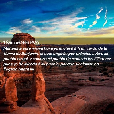 Picture 02 - 1 Samuel 9:16 RVA - Mañana á esta misma hora yo enviaré á ti un - Bible Verse Picture